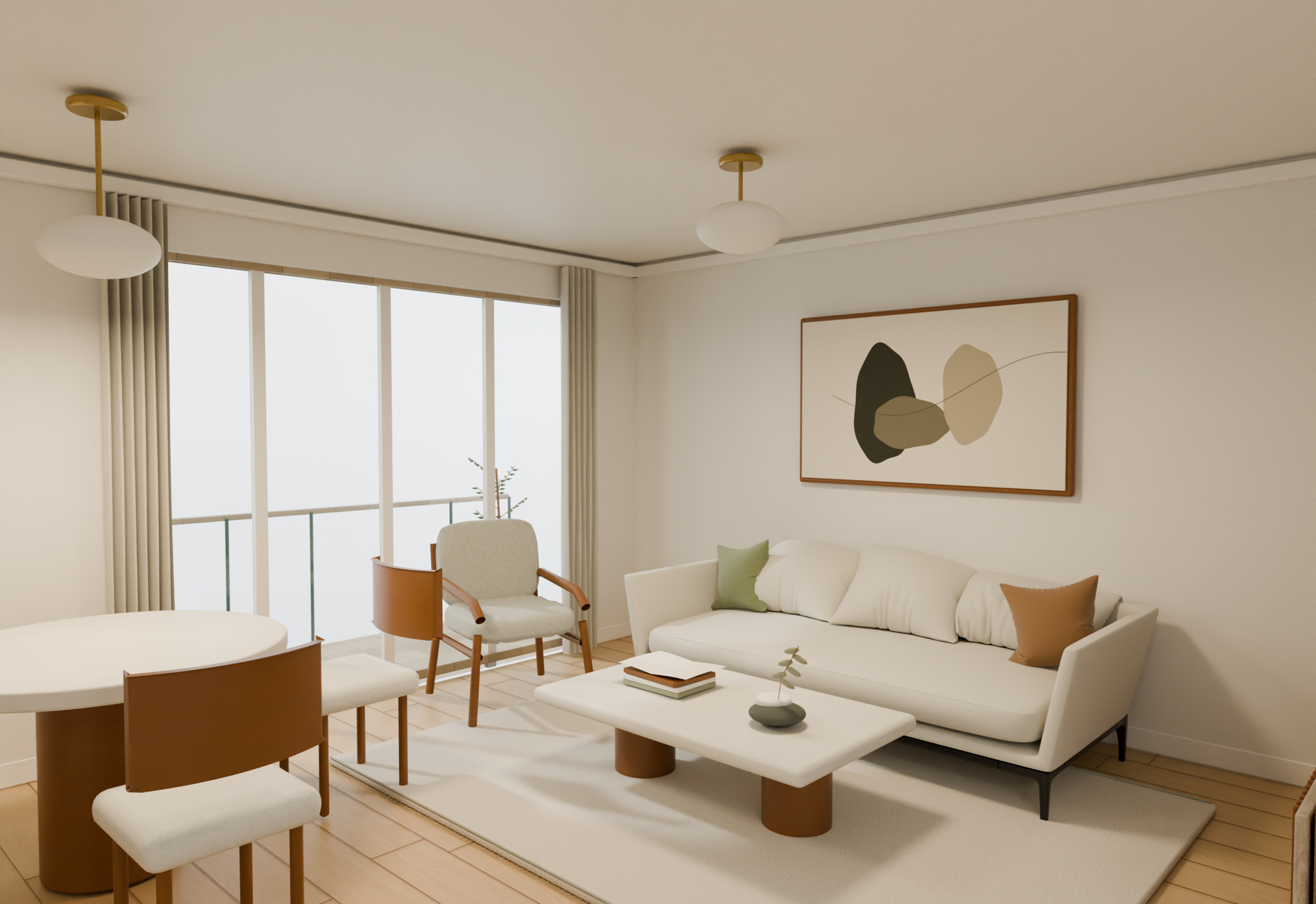 Proposed living room visualization for the published Bonnenfant renovation concept