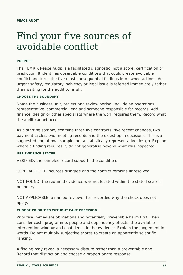 Actual ebook page 99: The TEMRIK Peace Audit